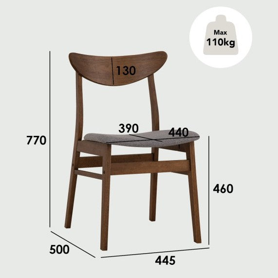 Cocoa Melamine Top 4 Seater Round Dining Set