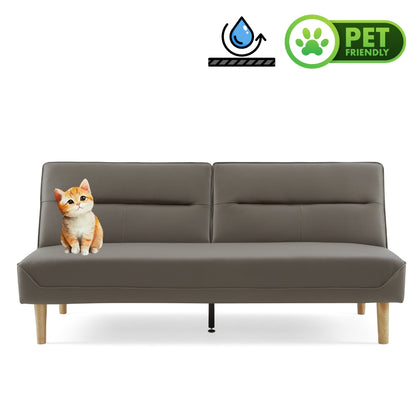 180CM 3 Seater Pet Friendly Brown Sofa Bed