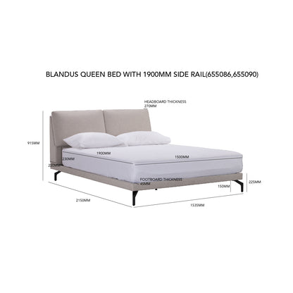 Queen Size Beige Bed Frame