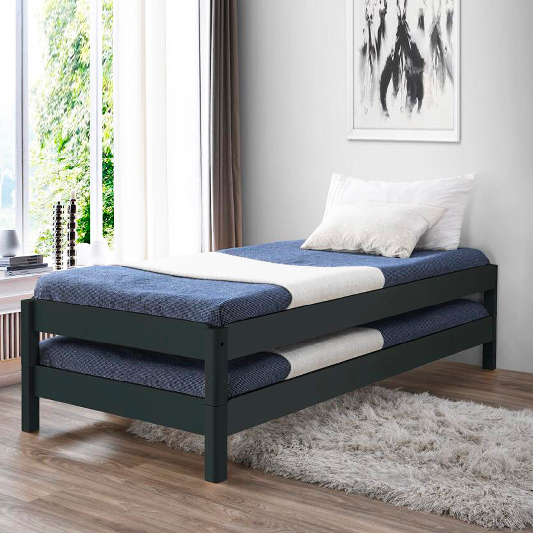 Single Size Stackable Bed Frame (Set of 2)