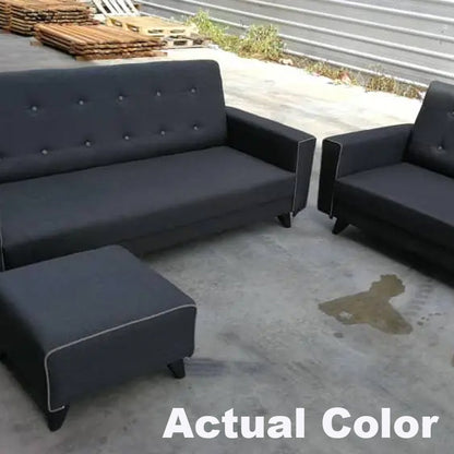 1+2+3 Seater Dark Grey Sofa Set