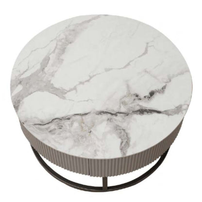 Glossy Ceramic Top Coffee Table