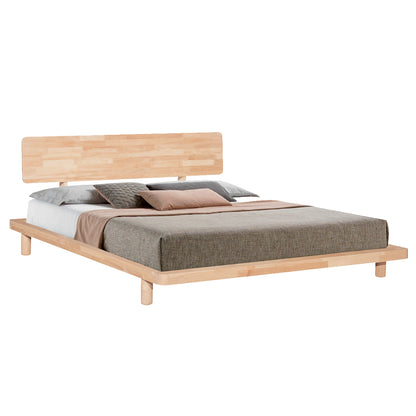 Full Solid Wood Natural King Bed Frame